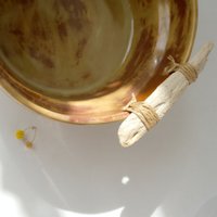 Ahşap Kulplu Bal Rengi Kase küçük resim 3