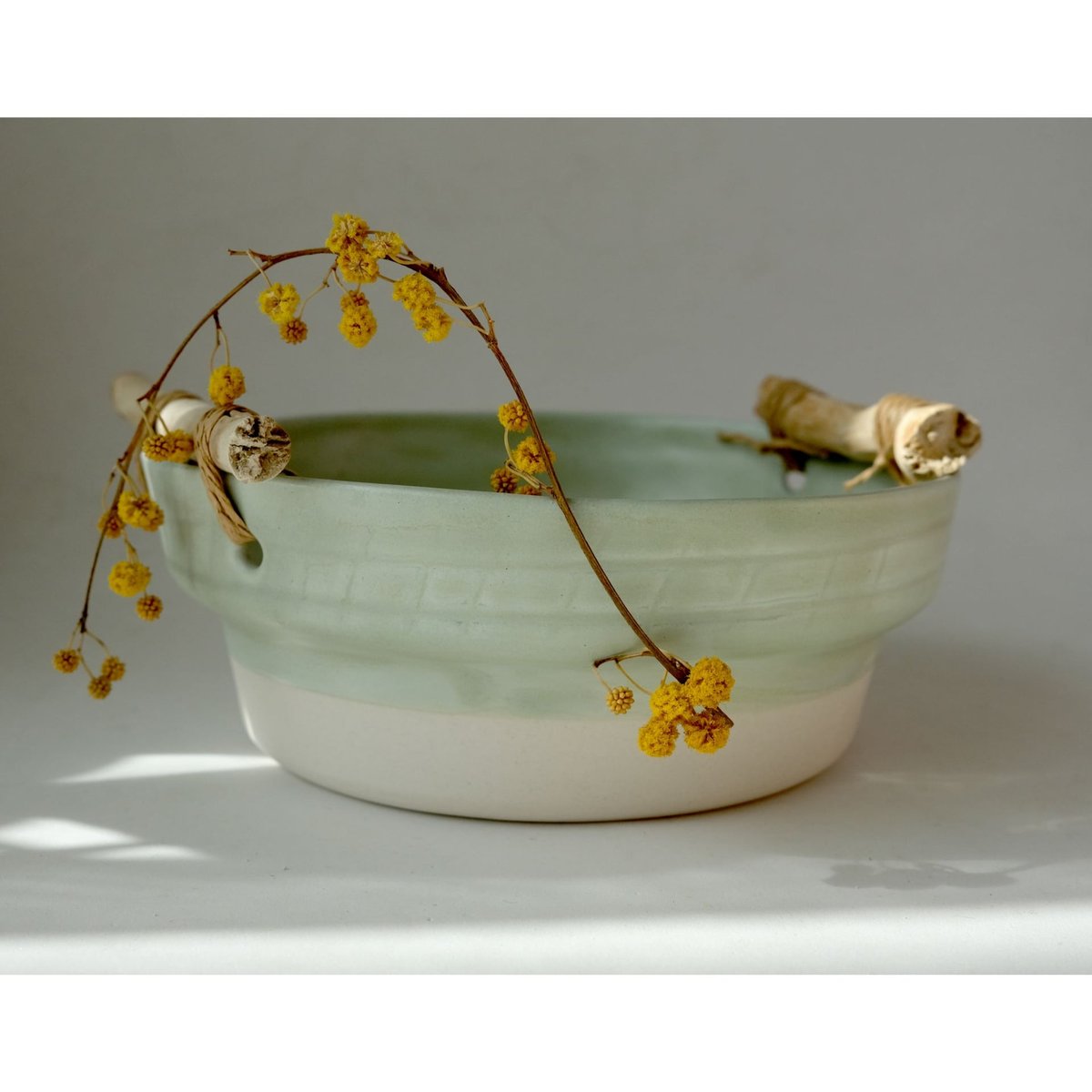 Ahşap Kulplu Su Yeşili Kase — Sahar Babayiğit 3